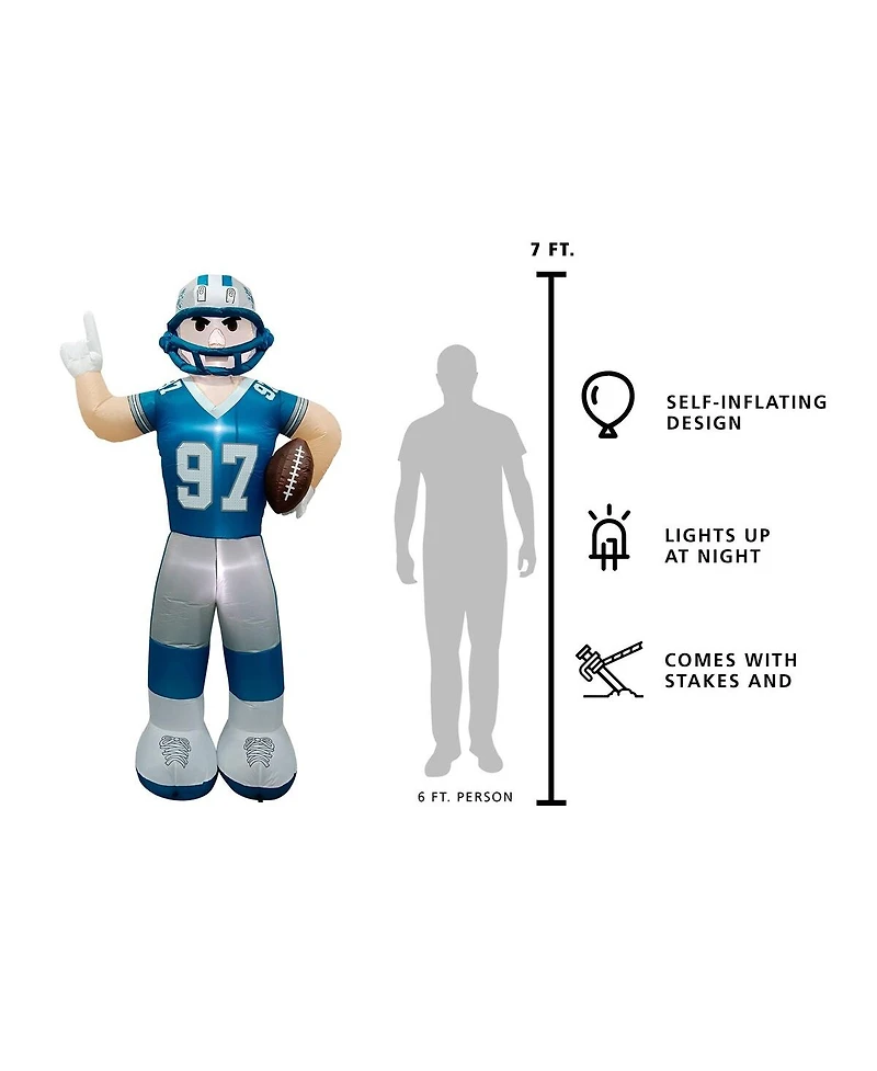 Logo Brands Detroit Lions Inflatable Yard Mascot