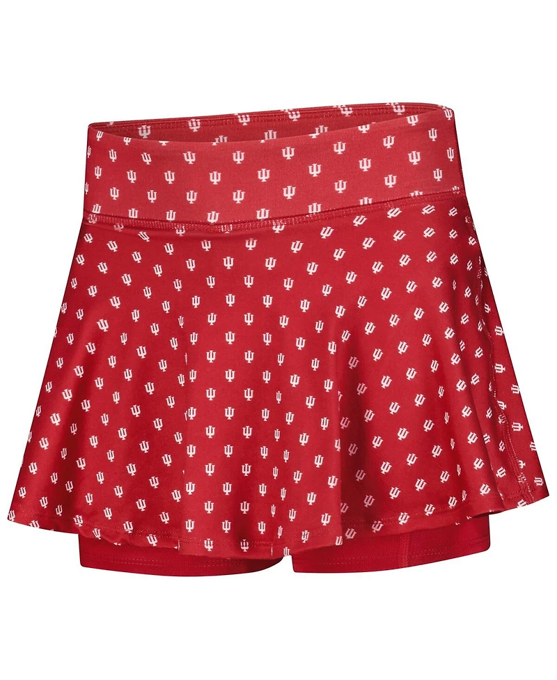 ZooZatz Big Girls Crimson Indiana Hoosiers All-Over Print Tennis Skort