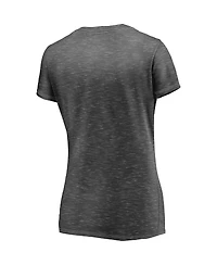 Fanatics Women's Charcoal Georgia Bulldogs Primary Logo Space-Dye V-Neck T-Shirt