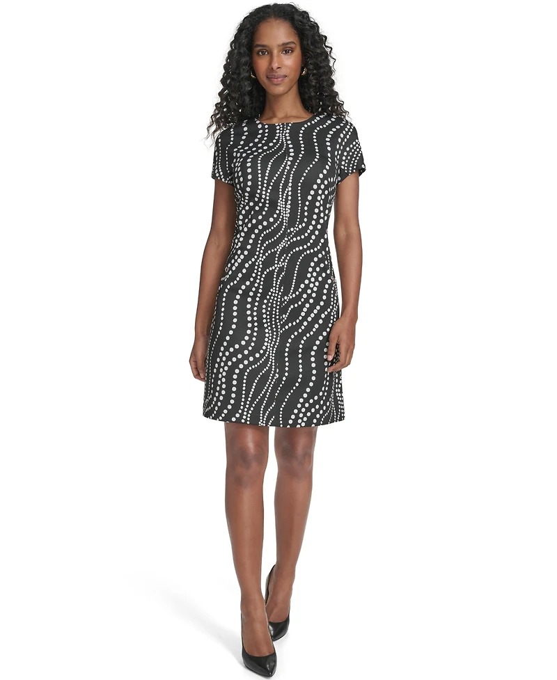 Tommy Hilfiger Petite Printed Short-Sleeve Dress