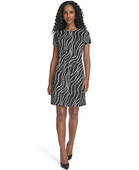 Tommy Hilfiger Petite Printed Short-Sleeve Dress