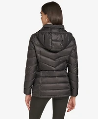 Calvin Klein Women's Short Faux Fur Collar Puffer Jacket