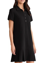 Jones New York Women's Karolina Pleated Collared Short Dress