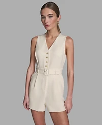 Bcbg Women's Iconic Stretch Sleeveless Romper