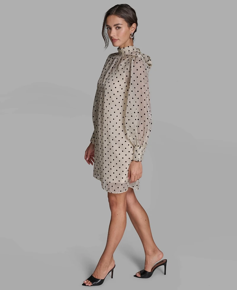 Bcbg Women's Organza Mock Neck Two-Piece Shift Dress