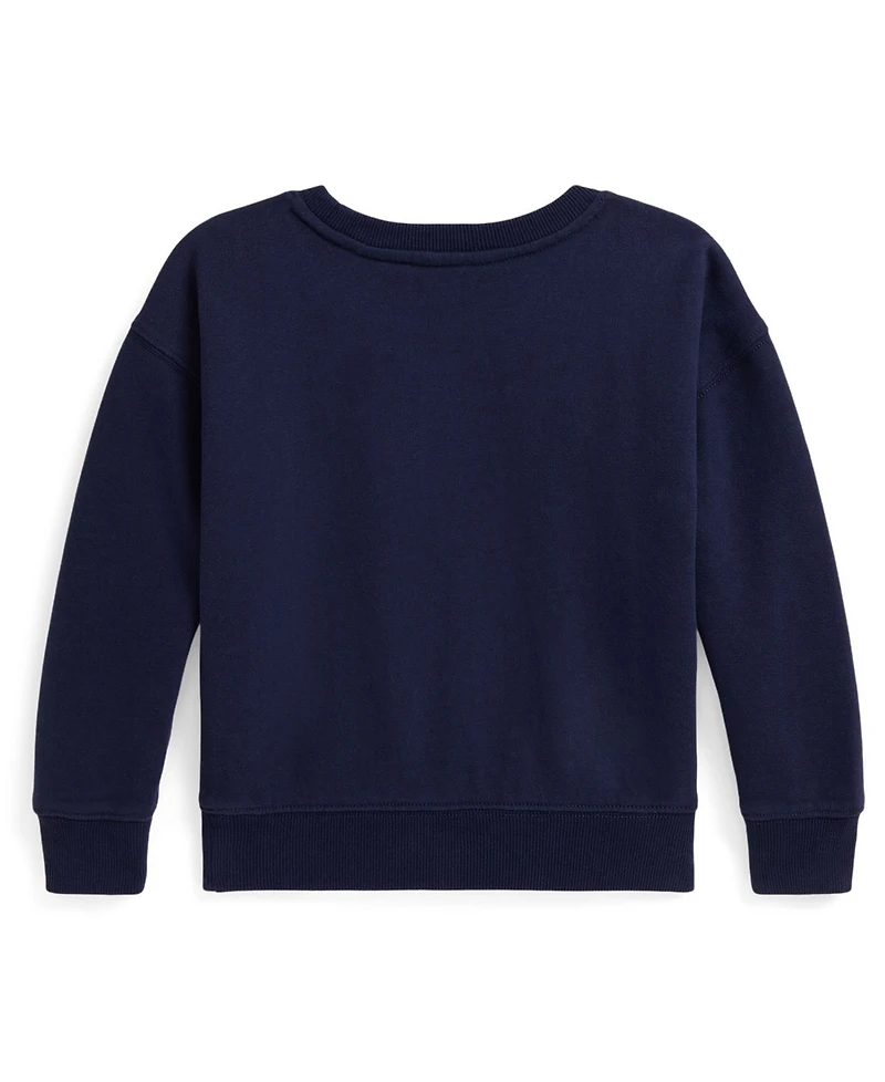 Polo Ralph Lauren Girls 2T-6X Bear Printed Boxy Sweatshirt