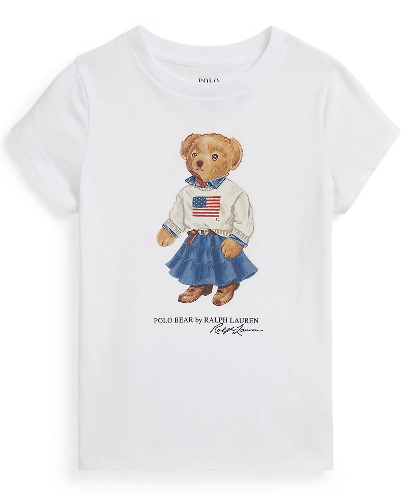 Polo Ralph Lauren Girls 2T-6X Bear Printed T-Shirt