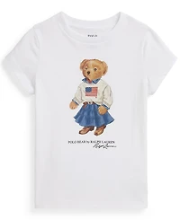 Polo Ralph Lauren Girls 2T-6X Bear Printed T-Shirt