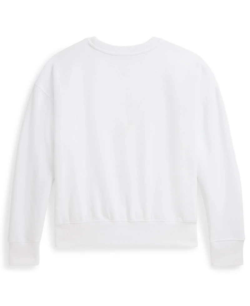 Polo Ralph Lauren Girls 7-16 Graphic Printed Boxy Long-Sleeve Sweatshirt
