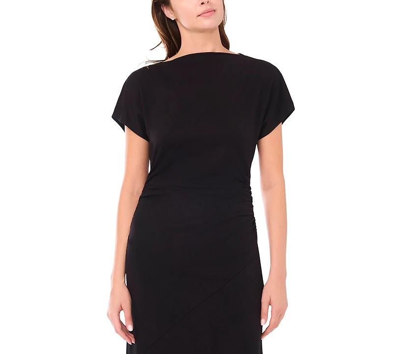 Msk Women's Boat Neck Dolman Sleeve Dress