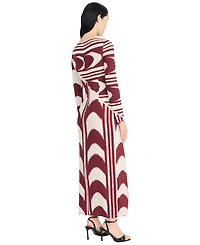 Donna Morgan Women's Long-Sleeve Midi Dress
