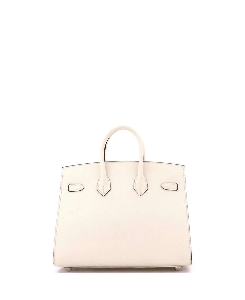 Pre-Owned Hermes Birkin 25 Handbag Light Epsom with Palladium Hardware