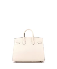 Pre-Owned Hermes Birkin 25 Handbag Light Epsom with Palladium Hardware