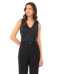 CeCe Women's Twist V-Neck Sleeveless Top