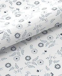 Color Sense Brushed Cool Crisp Percale Printed 3-Pc. Sheet Set, Twin Xl