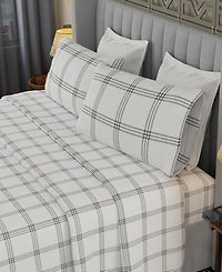 Color Sense Brushed Cool Crisp Percale Printed 3-Pc. Sheet Set, Twin Xl