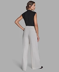 Bcbg Women's Wide-Leg High-Rise Pleated Pants