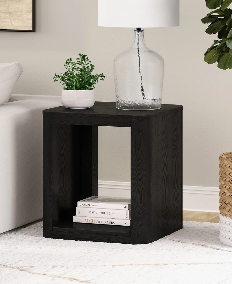 Hudson & Canal Kellan 20" Wood Wide Square Side Table