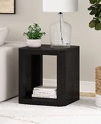 Hudson & Canal Kellan 20" Wood Wide Square Side Table