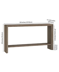 Hudson & Canal Osman 55" Wood Wide Rectangular Console Table