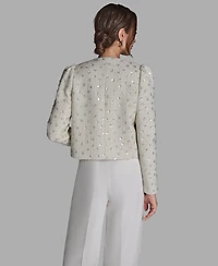 Bcbg Women's Open Front Sequin Jacket