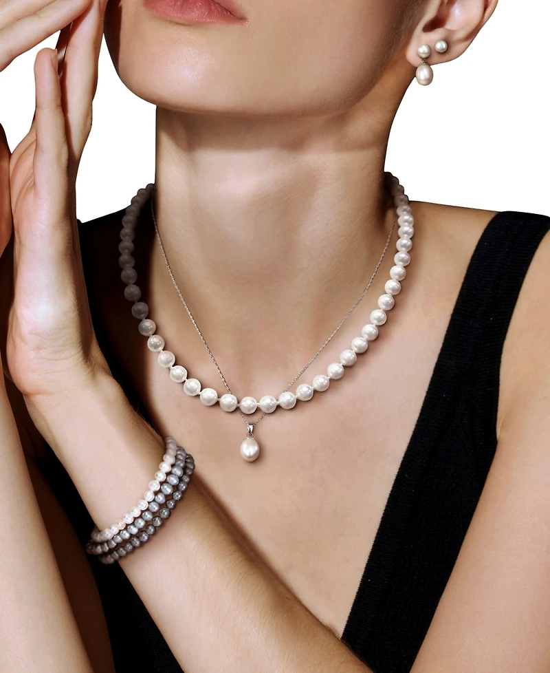 Macy's 5-Pc. Freshwater Pearl Jewelry Set in Sterling Silver