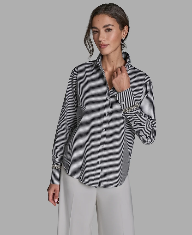 Bcbg Women's Button-Down Long-Sleeve Top