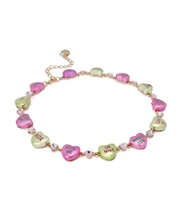Betsey Johnson Faux Stone Sweetheart Collar Necklace