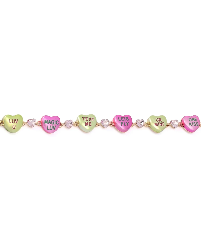 Betsey Johnson Faux Stone Sweetheart Strand Bracelet