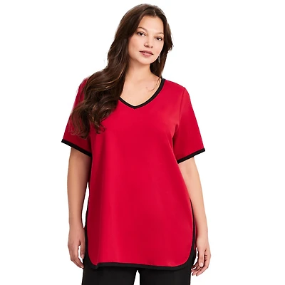 Avenue Women's Plus Contrast Top