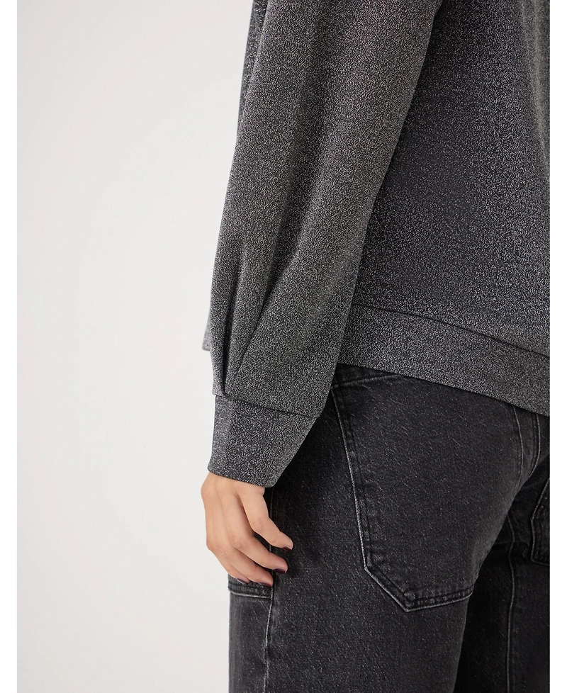 Hush Women's Emily Sparkle Puff Sleeve Jersey Top