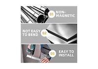 Aecojoy Stainless Steel Table with Overshelves 48"x24" Prep Table for Commercial