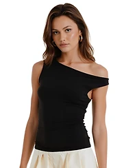 Modenaire Women's One-Shoulder Ruched Jersey Top