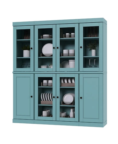 Palace Imports 100% Solid Wood 65" Pantry China Cabinet with Raised Panel
