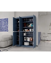 Palace Imports 100% Solid Wood 48.5" Pantry Cabinet with Raised Panel Doors & Adjustable Shelves