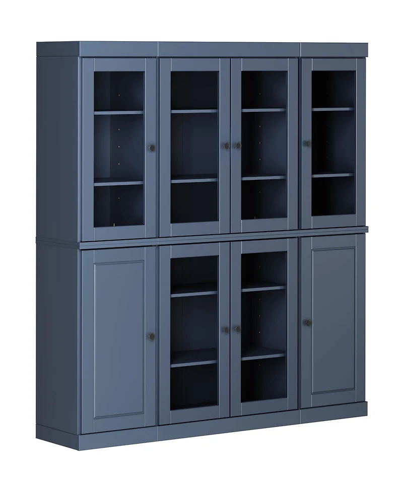 Palace Imports 100% Solid Wood 65" Pantry China Cabinet with Raised Panel