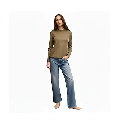 M.m.LaFleur Women's Raquel Long-Sleeve Tee - Organic Pima Cotton