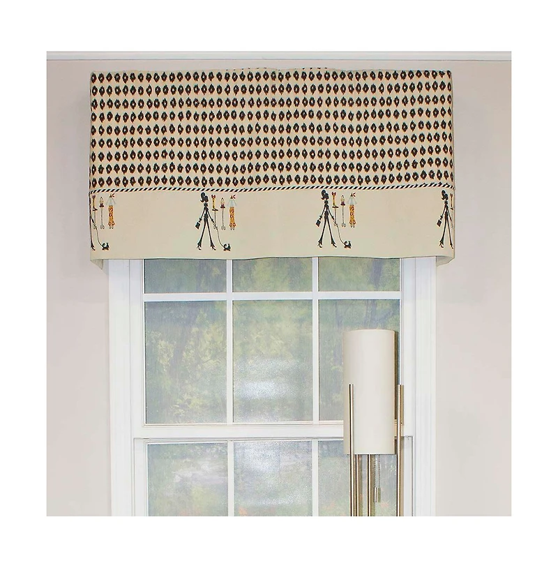 Rlf Home Shopaholic Window Treatment Banded Premium Quality Valance 3" Rod Pocket 50" x 16