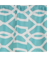 Rlf Home Moroccan Tailored 100% Cotton with Fully Lined 3" Rod Pocket Valnance for Windows 50" x 14" Turquoise