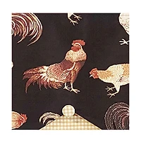 Cockadoodle Petticoat 3" Rod Pocket Window Valance 50" x 15" Black by Rlf Home