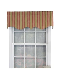 Rlf Home Dell Stripe Regal 100% Cotton with Fully Lined 3" Rod Pocket Valnance for Windows 50" x 17" Watermelon
