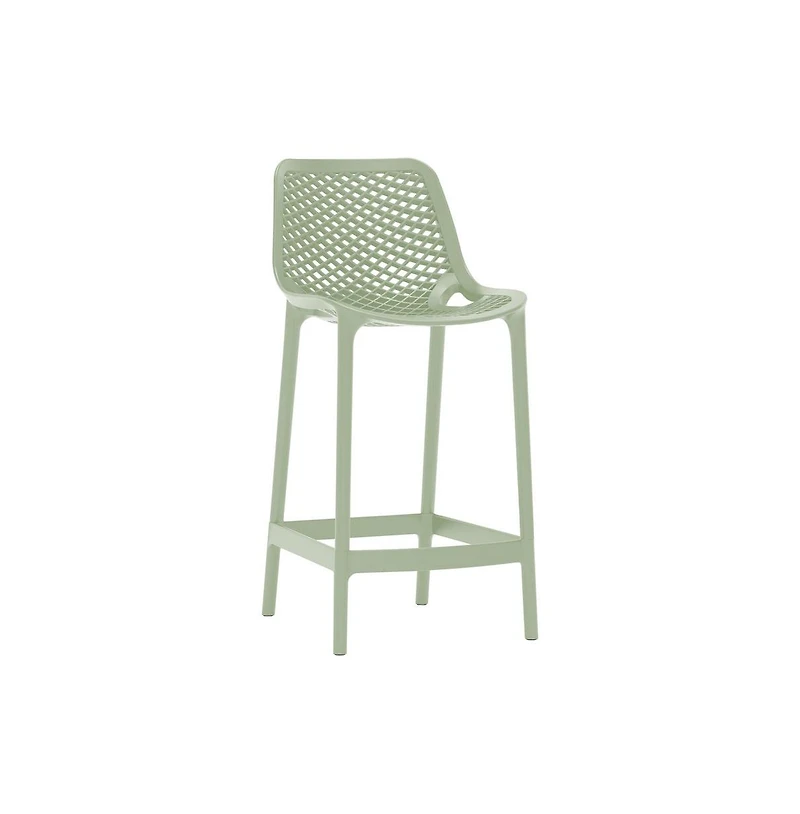 Meridian Furniture Mykonos Mint Outdoor Patio Stool, Set of 4