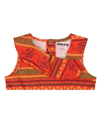 Mixed Up Clothing Girls Asymmetric Ruffle Cozy Animal Print Shorts Romper