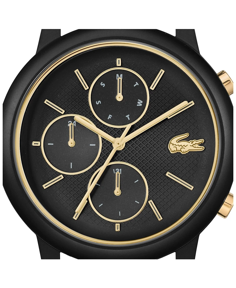 Lacoste Men's Black Silicone Strap Watch, 42mm