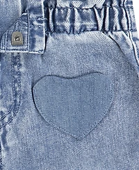 Levi's Girls Toddler 2T-4T Ruffle Top and Heart Pocket Pants, 2-Piece Set