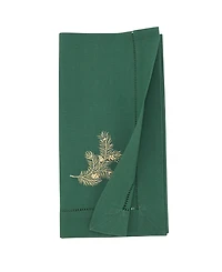 Saro Lifestyle Embr'D Pine Needle Hemstitch Napkin, Set of 6