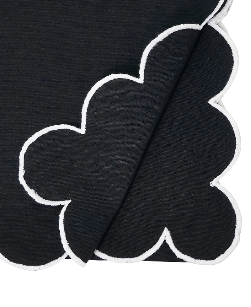 Saro Lifestyle Scalloped Table Runner