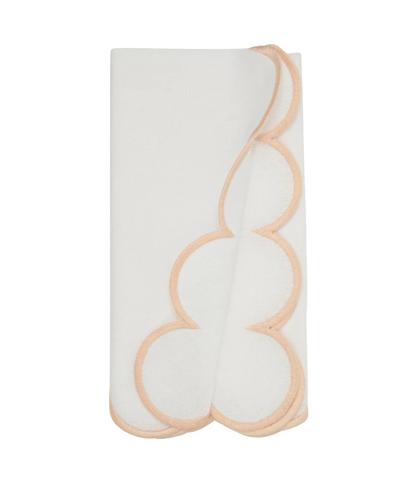 Saro Lifestyle Scalloped Hem Napkin, Set of 4