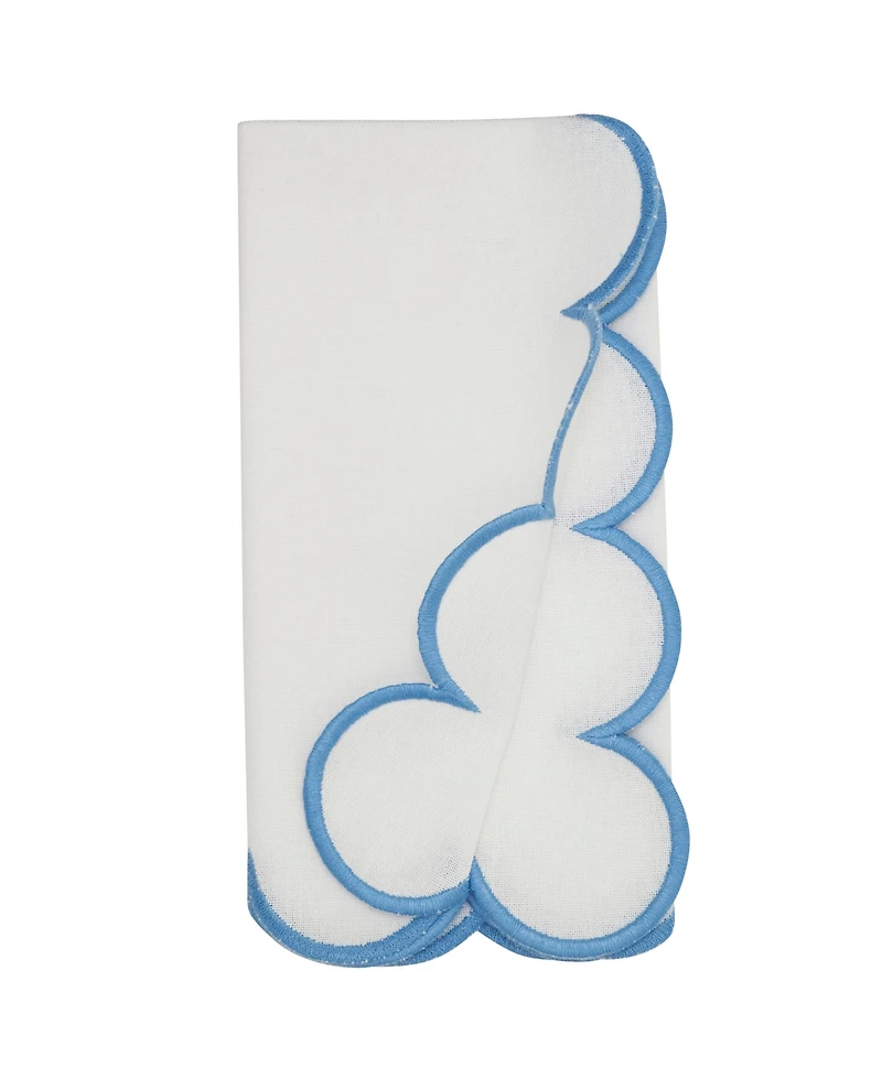 Saro Lifestyle Scalloped Hem Napkin, Set of 4
