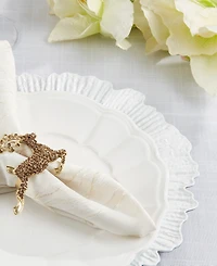 Saro Lifestyle Beaded Reindeer Napkin Ring, Set of 4